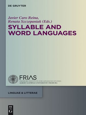 cover image of Syllable and Word Languages